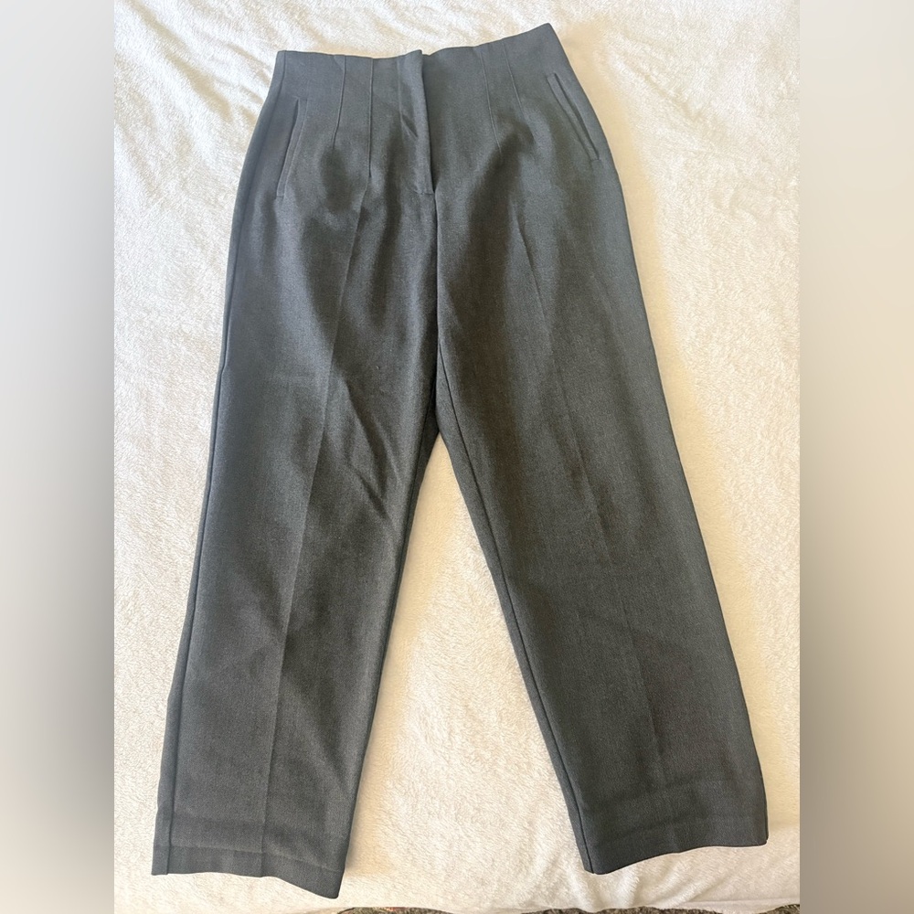 Zara Dark Gray High-Waisted Trousers